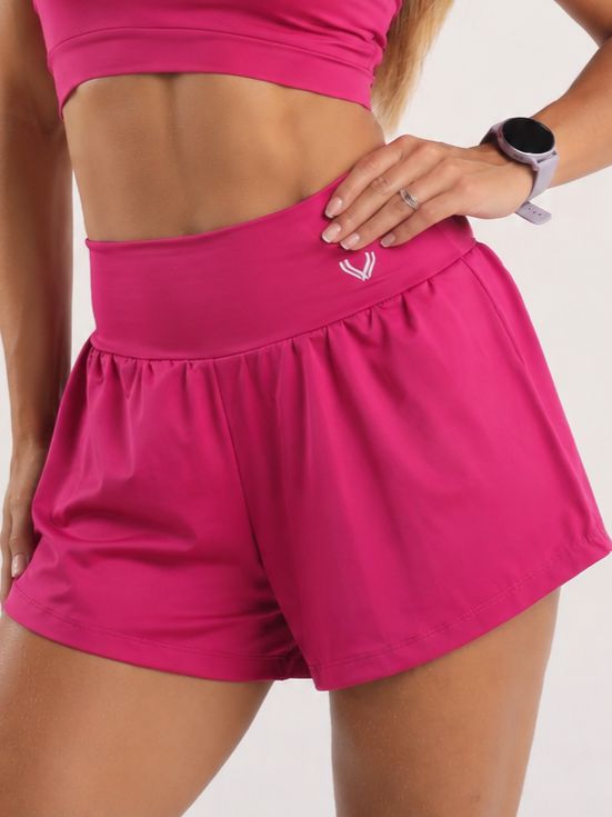Short duplo fitness na poliamida - Manu