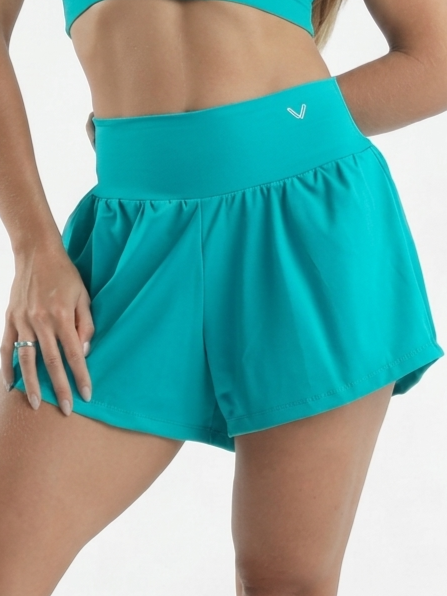 Short duplo fitness na poliamida - Manu