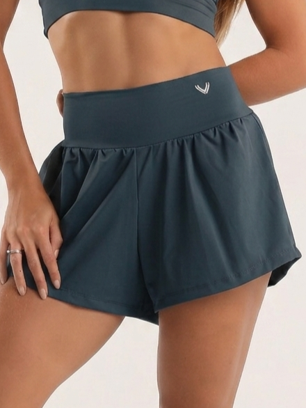 Short duplo fitness na poliamida - Manu