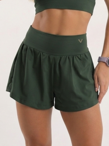 Short duplo fitness na poliamida - Manu