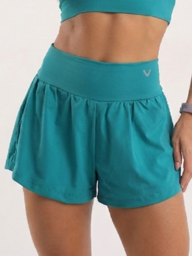 Short duplo fitness na poliamida - Manu